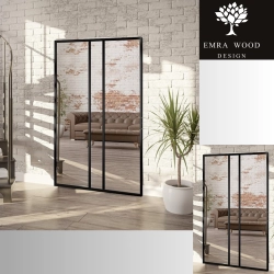 Lustro loft ze szprosami - WINCENT - kolor ramy do wyboru